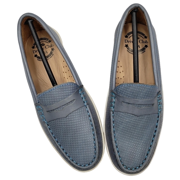 Driver Club USA | NIB Naples 2 Powder Blue Leather Preppy Loafers Girl's 13.5 - Picture 8 of 15